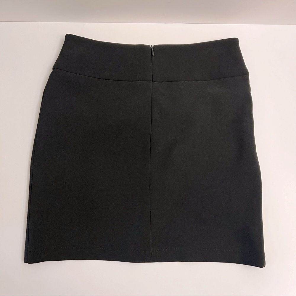 AKIRA Front Wrap Mini Skirt-Black - Picture 4 of 10